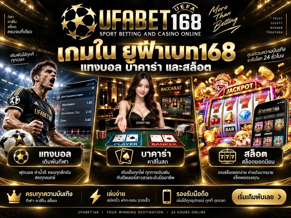 เกมใน ยูฟ่าเบท168 แทงบอล บาคาร่า และสล็อต